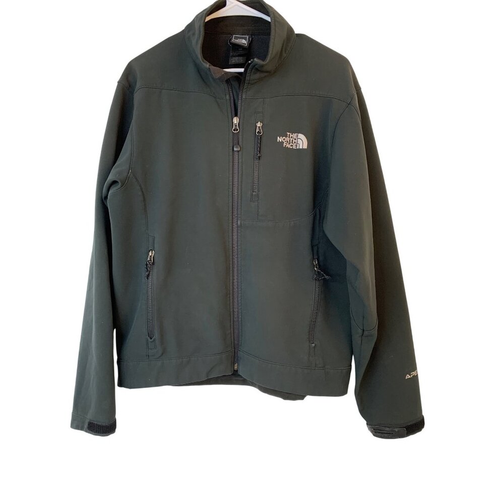 The North Face Mens Apex S Gray Softshell Fleece Jacket Full Zip Active 9096 - Picture 8 of 10